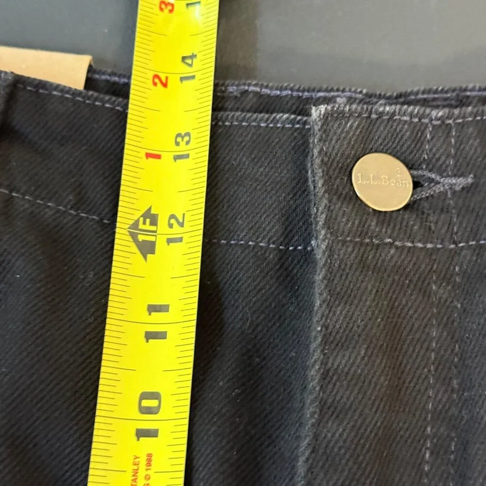LL‎ Bean Jeans Womens 16 Petite Black Original Fit Relaxed 100% Cotton High Rise - Picture 16 of 16